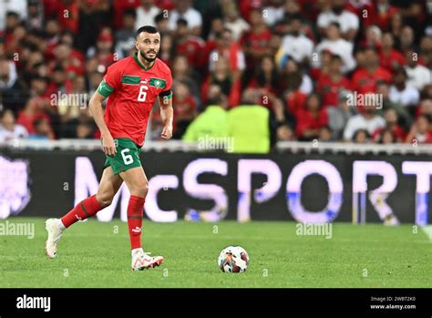 LENS FRANCE SEPTEMBER 12 Romain Saïss of Morocco during the