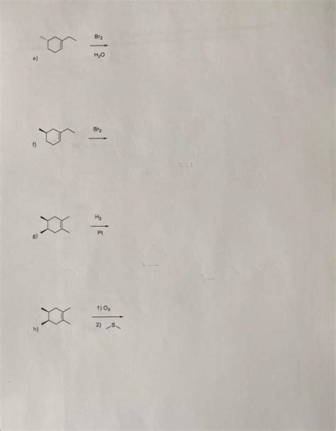 Solved Draw The Product S Of Each Reaction Below And Chegg