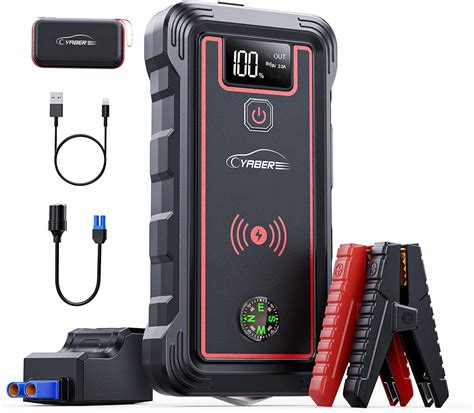 Yaber Booster Batterie A Mah Portable Jump Starter Tout Gaz