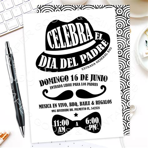 Invitaci N Digital D A Del Padre Dise O Posterior Flyer Etsy M Xico