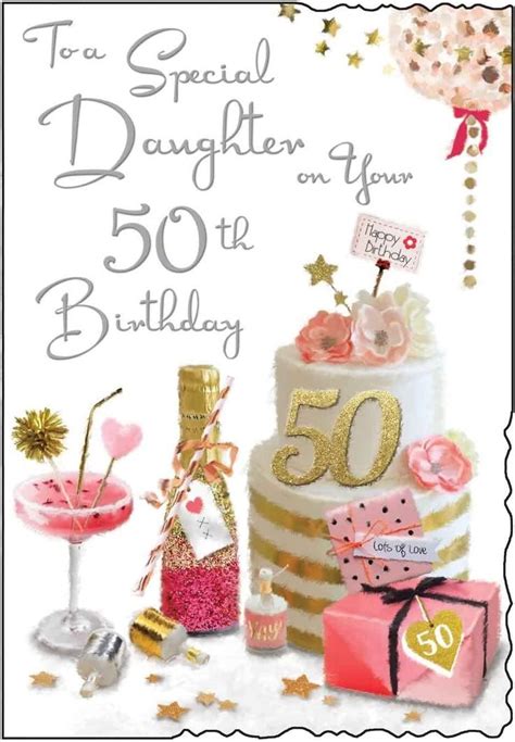 Daughter 50th Birthday Card 21st Birthday Cards, Birthday Cards For ...