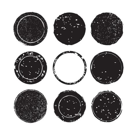 Premium Vector Set Of Grunge Round Stamps