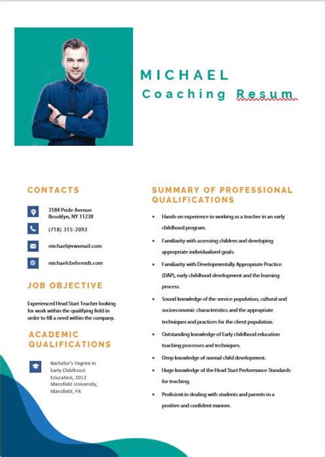 10 Coaching Resume Template Room