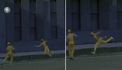 Watch A Sensational Catch By Rahul Tripathi Is Gaining Applauds From