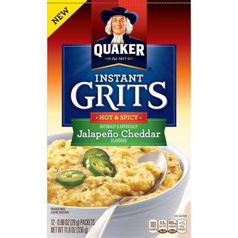 Quaker Instant Grits Jalapeno Cheddar 12 Packets Walmart