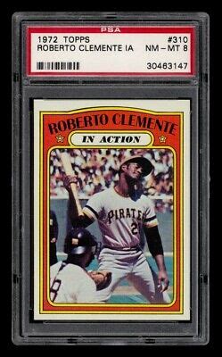 Topps Set Break Roberto Clemente In Action Psa Nm Mt Ebay