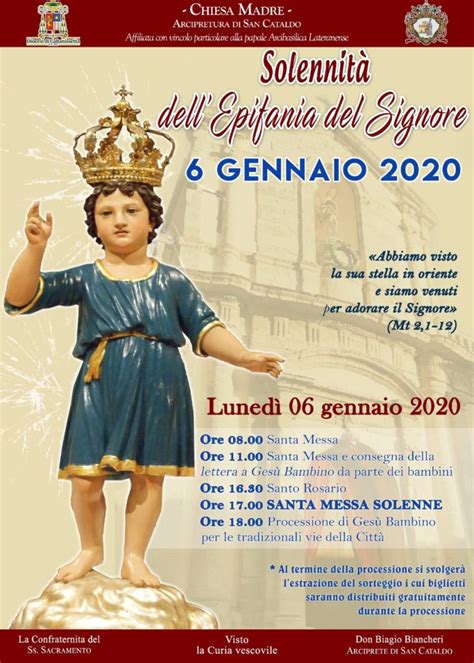 Il 6 gennaio 2020 nellEpifania del Signore la processione di Gesù