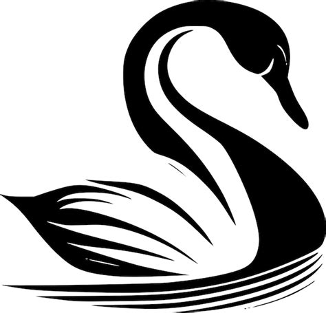 Premium Vector Swan Minimalist And Flat Logo Vector Illustration