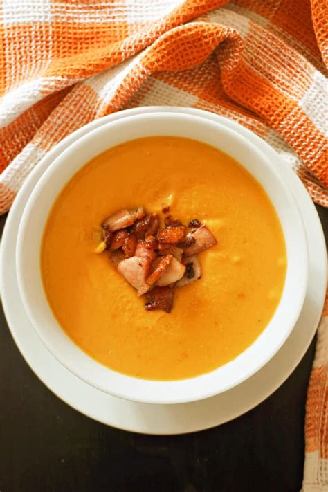 Pumpkin And Red Lentil Soup With Bacon My Gorgeous Recipes