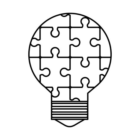 Light Bulb Puzzle Vector Images Depositphotos