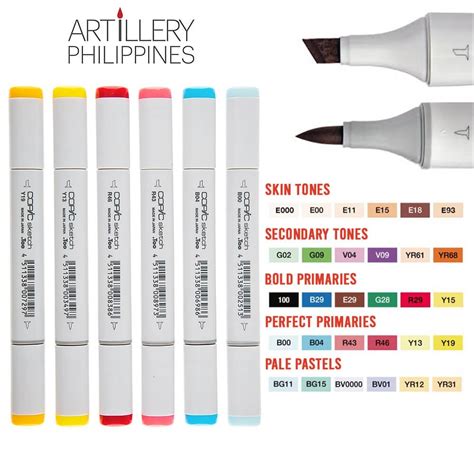 Copic Sketch Marker Set Of Bold Primaries Artillery Philippines