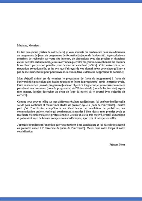 Exemple de Lettre de Motivation Parcoursup à Télécharger Word et PDF