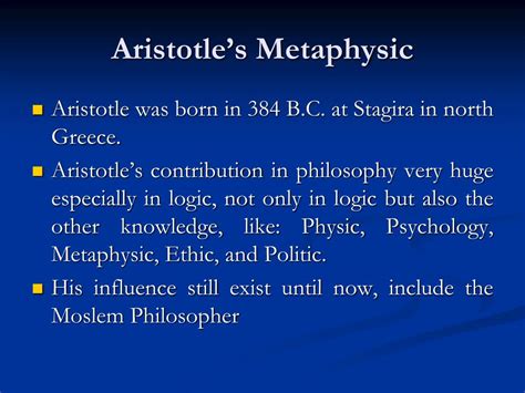 Ppt Aristotle’s Metaphysic Powerpoint Presentation Free Download Id 6900275