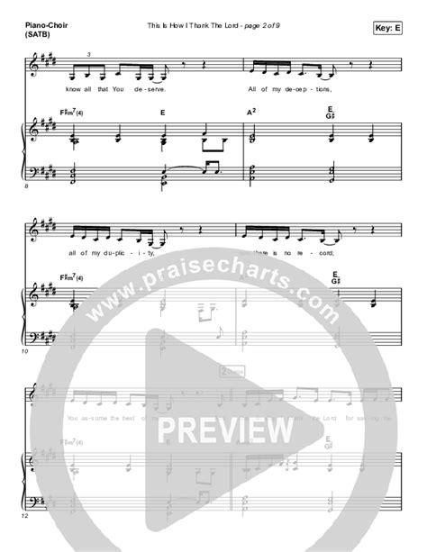 This Is How I Thank The Lord Sheet Music PDF Mosaic MSC PraiseCharts