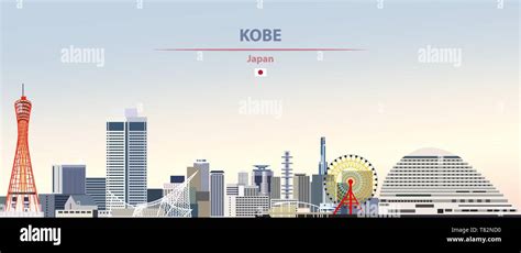 Kobe city skyline on beautiful daytime background vector illustration Stock Vector Image & Art ...