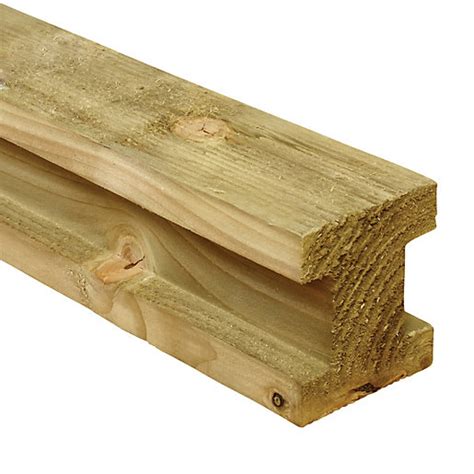 Wickes H Shaped Slotted Timber Fence Post 90 X 90mm X 24m Uk