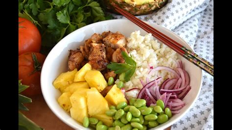 Poke Bowl De Pollo Y Pi A Youtube