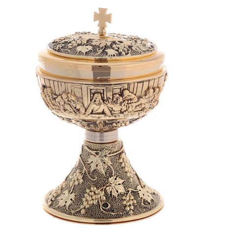 Chalice And Ciborium Of The Last Supper K Gold Plated Brass Online