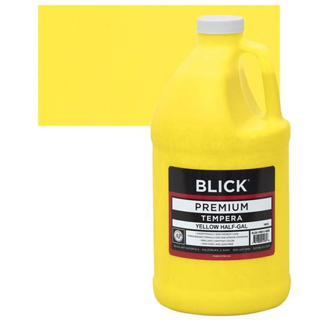 Blick Premium Grade Tempera Yellow Half Gallon Blick Art Materials