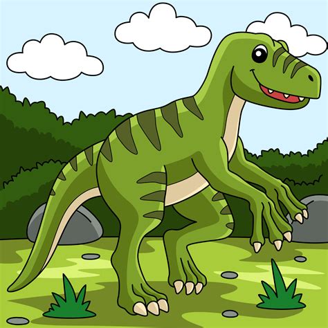 Velociraptor Dinosaur Cartoon Colored Clipart 7066596 Vector Art At