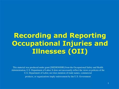 Ppt Recording And Reporting Occupational Injuries And Illnesses Oii