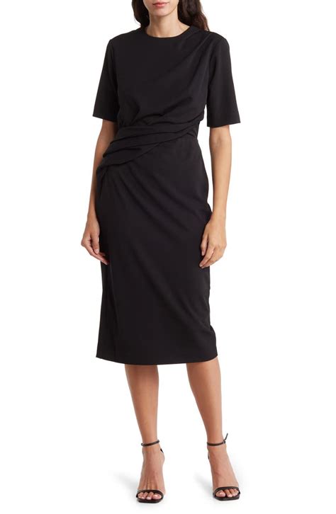 Alexia Admor Harper Short Sleeve Midi Sheath Dress Nordstromrack