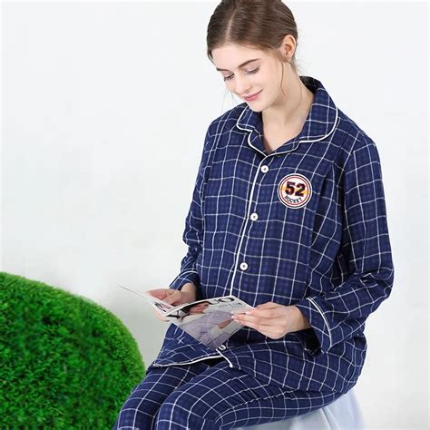 Maternity Nursing Pajamas Sleepwear Long Sleeve Cotton Maternity ...