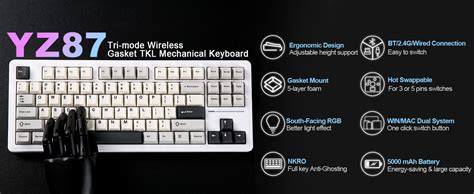 Amazon Yunzii Yz Gasket Mechanical Keyboard Tkl Wireless Hot Swappable With Layer