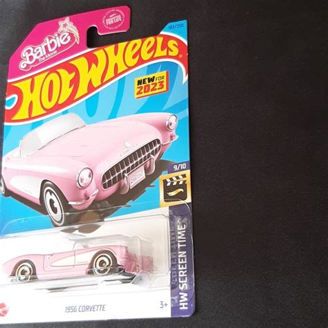 Mattel Toys Barbie The Movie Hot Wheels Corvette Pink Hw Screen Time Collection