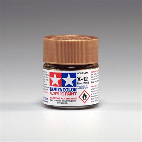 Tamiya Color Acrylic Paint 81012 X 12 Gold Leaf