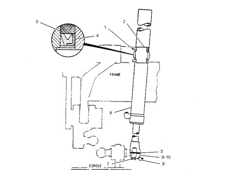 8w 3258 Cylinder And Mtg Gp Articulation Sn 93u2679 Up Part Of 8w 2424