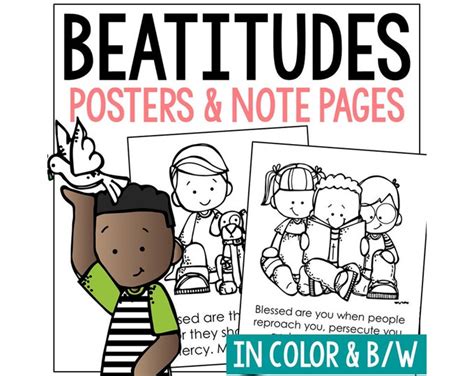 The Beatitudes Coloring Page For Kids Catholic Activities For Children