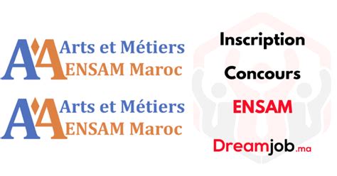 Inscription Concours ENSAM 2024 2025 Dreamjob Ma