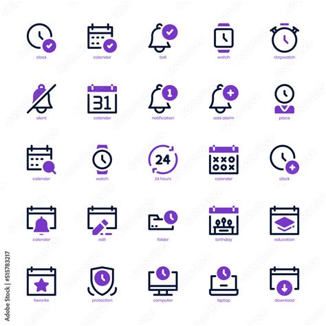 Time and Date icon pack for your website, mobile, presentation, and ...