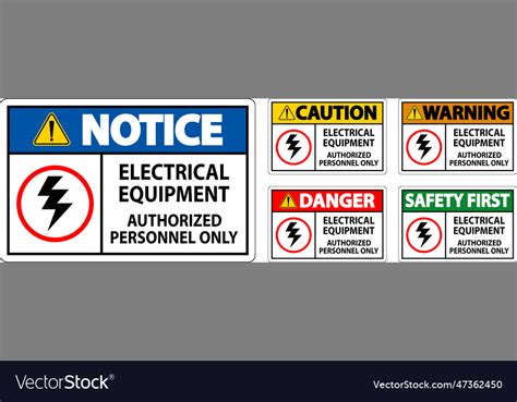 Electrical safety sign danger Royalty Free Vector Image