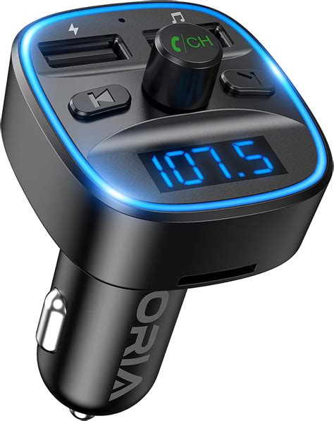 Oria Transmetteur Fm Avanc Bluetooth Kit Voiture Dual Usb Ports Avec