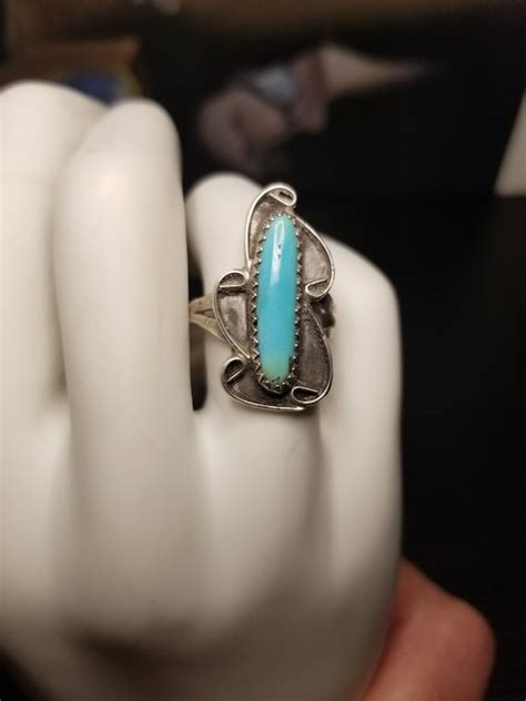 Navajo Sleeping Beauty Turquoise Vintage 1960s Early… Gem