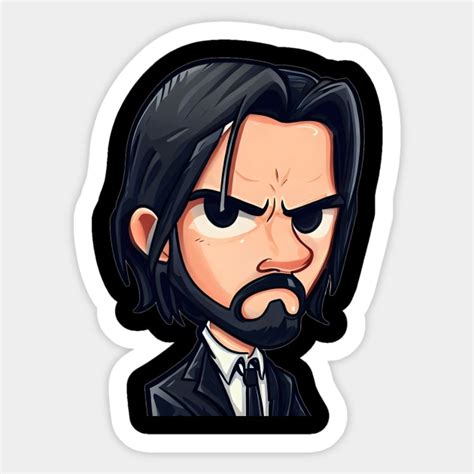 John Wick Cartoon - John Wick - Sticker | TeePublic