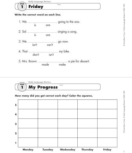 DAILY LANGUAGE REVIEW GRADE 2 Launching Success Worksheets Library