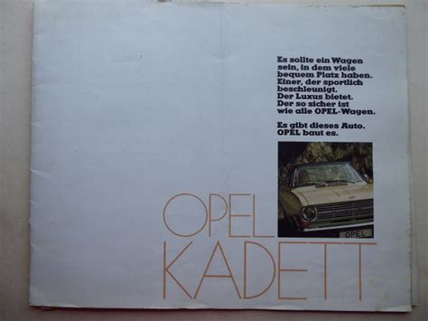 Opel Kadett Es Sollte Ein Wagen Sein In Dem Viele Bequem Platz Haben