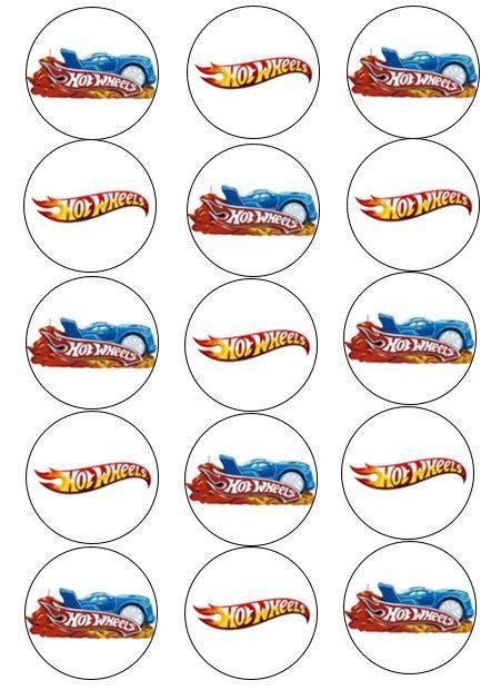 Hot Wheels Cupcake Toppers Hot Wheels Birthday Party Hot Wheels Cupcakes Hot Wheels Printables
