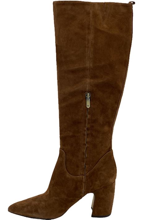 Sam Edelman Suede Tall Shaft Boots Hai Toasted Coconut Jender