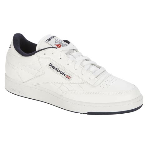 Reebok Mens Classic Club C Casual Athletic Shoe Whitenavy