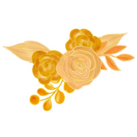 Gold Flower Png