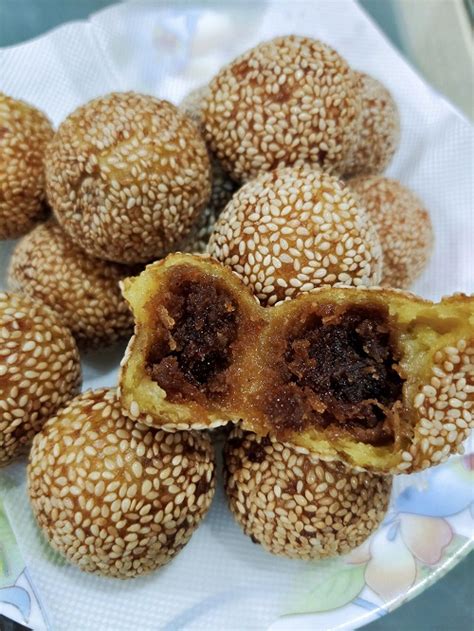 Resipi Kuih Bom Bijan Dengan Inti Kelapa Resepi Bonda