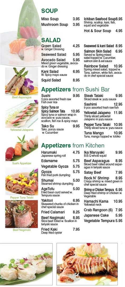 Ichiban Sushi Menu | Ichiban