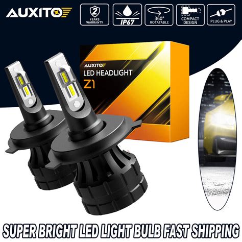 Auxito H4 Led Headlight Kit Light Bulbs High Low Beam 6000k Hb2 9003 20000lm Ebay