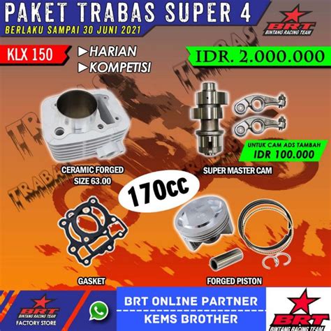 Jual Blok Klx Brt Trabas Super Ceramic Forged Shopee Indonesia