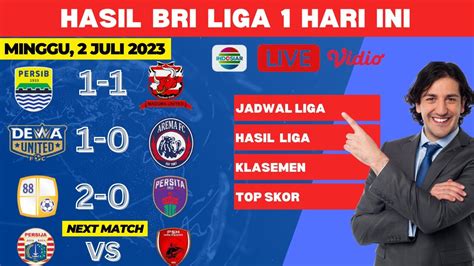 HASIL BRI LIGA 1 HARI INI PERSIB VS MADURA UNITED DEWA UNITED VS