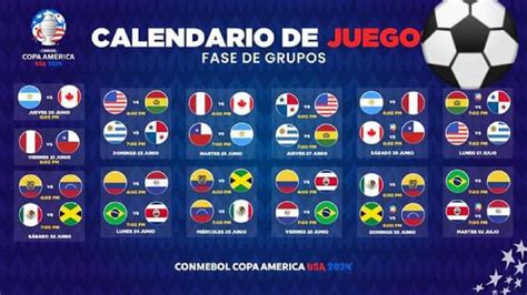 Calendario Copa América 2024 Fixture Completo Fechas De Partidos